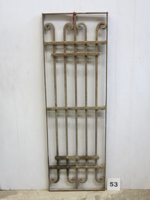 Wrought iron window grates and panels