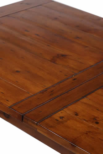 Detail of Reclaimed Wood Extendable Dining Table