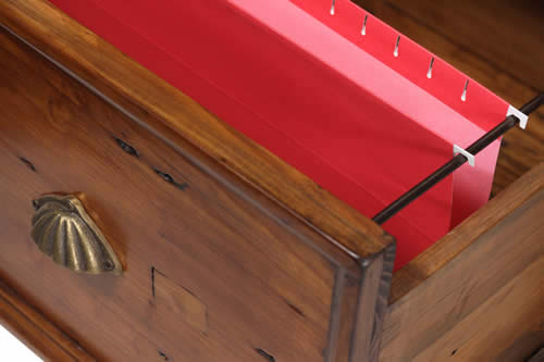 Recycled wood office desk detail photo