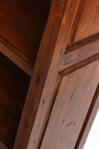Detail of Salvaged / Recycled Wood Bookcase