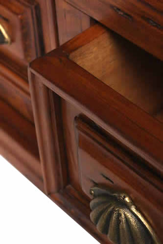 Detail of Salvaged / Recycled Wood Bookcase