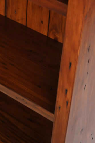 Salvaged Wood Bookcase Detail