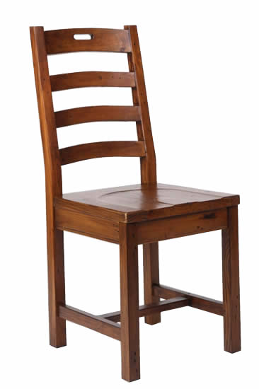Salvaged Wood Dining chair with timber seat