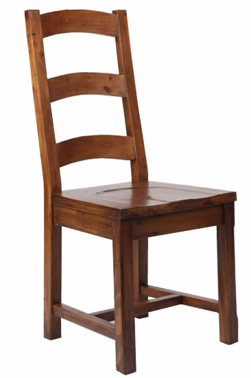 Salvaged Wood Dining chair with timber seat