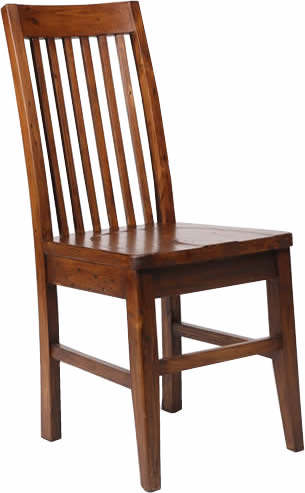 Salvaged Wood Dining chair with timber seat