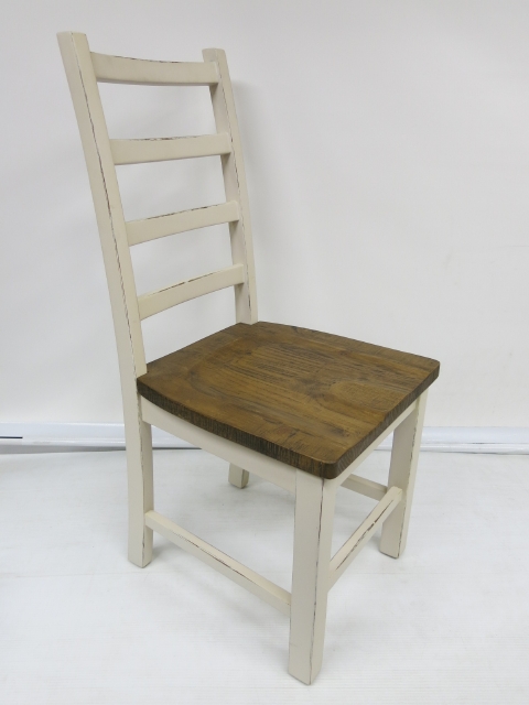 Salvaged Wood Dining chair with timber seat